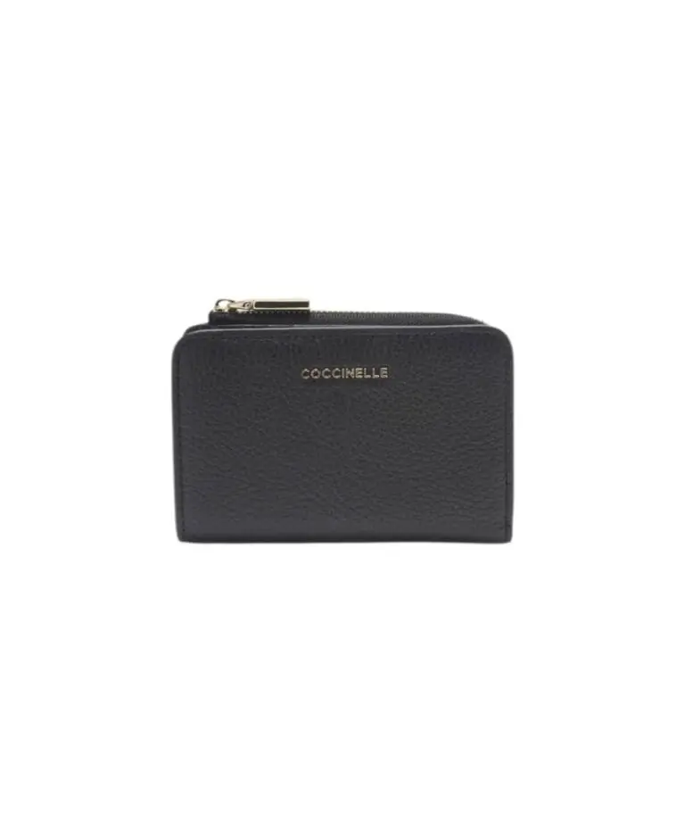 Coccinelle - Γυναικείο Πορτοφόλι Metallic Soft Small E2MW511D101-001 Μαύρο