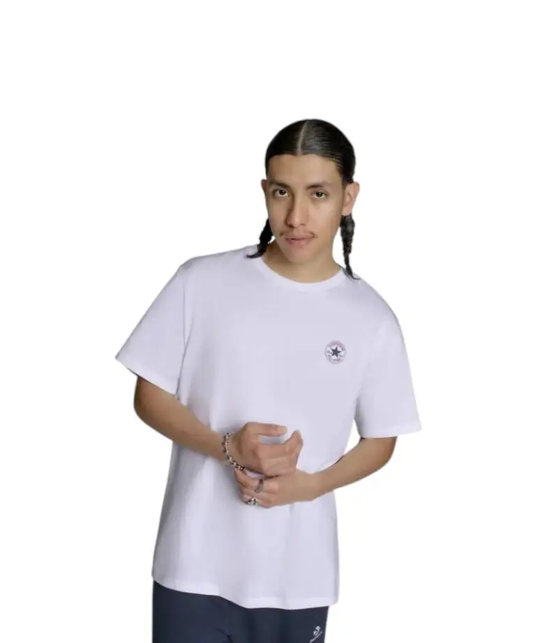 Converse - Ανδρικό T‑shirt Chuck Print Tee Standar Fit CVM5T565-100 Λευκό