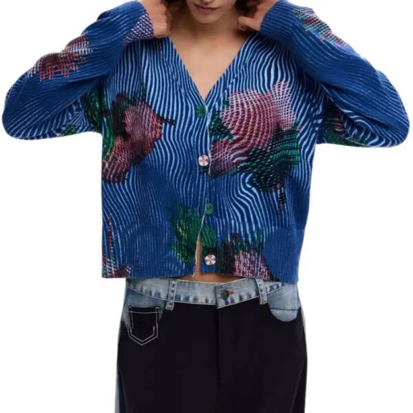 Desigual - Γυναικεία Ζακέτα Nora 26SWJF19-5001 Μπλε 26SWJF19-5001