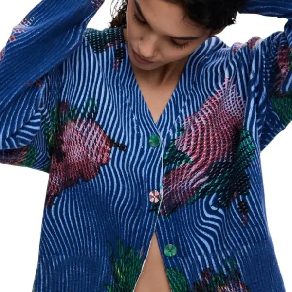 Desigual - Γυναικεία Ζακέτα Nora 26SWJF19-5001 Μπλε 26SWJF19-5001