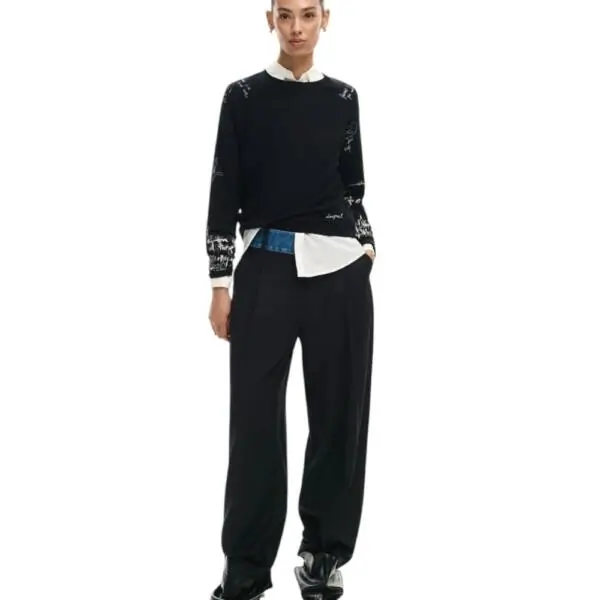 Desigual - Γυναικεία Μπλούζα Marquette 26SWJF10-2000 Μαύρο 26SWJF10-2000