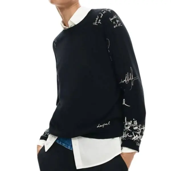 Desigual - Γυναικεία Μπλούζα Marquette 26SWJF10-2000 Μαύρο 26SWJF10-2000