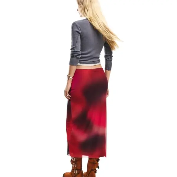 Desigual - Γυναικεία Φούστα Midi Asmee 26SWFK02-3098 Βιολετί 26SWFK02-3098