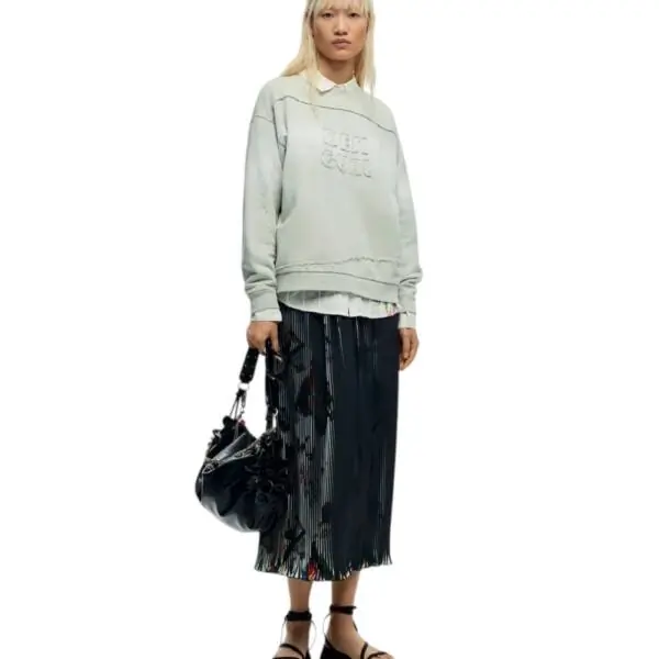 Desigual - Γυναικεία Φούστα Midi Fal Plis 26SWFW14-2000 Μαύρο 26SWFW14-2000