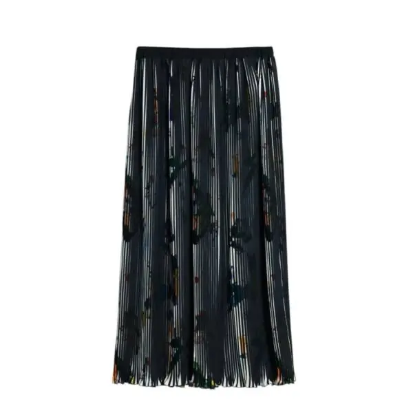 Desigual - Γυναικεία Φούστα Midi Fal Plis 26SWFW14-2000 Μαύρο