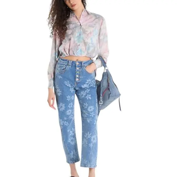 Desigual - Γυναικείο Παντελόνι Τζιν Maggi 26SWDD06-5053 Μπλε 26SWDD06-5053