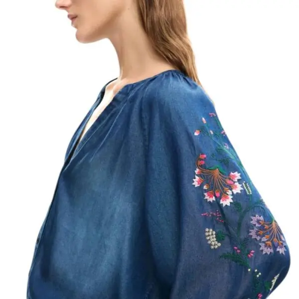 Desigual - Γυναικείο Πουκάμισο Blus Chambre 26SWBW16-5055 Μπλε 26SWBW16-5055