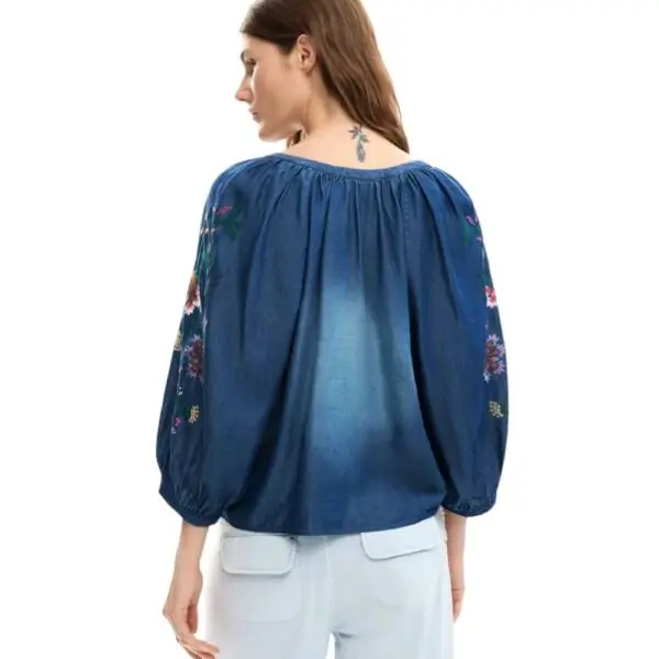 Desigual - Γυναικείο Πουκάμισο Blus Chambre 26SWBW16-5055 Μπλε 26SWBW16-5055