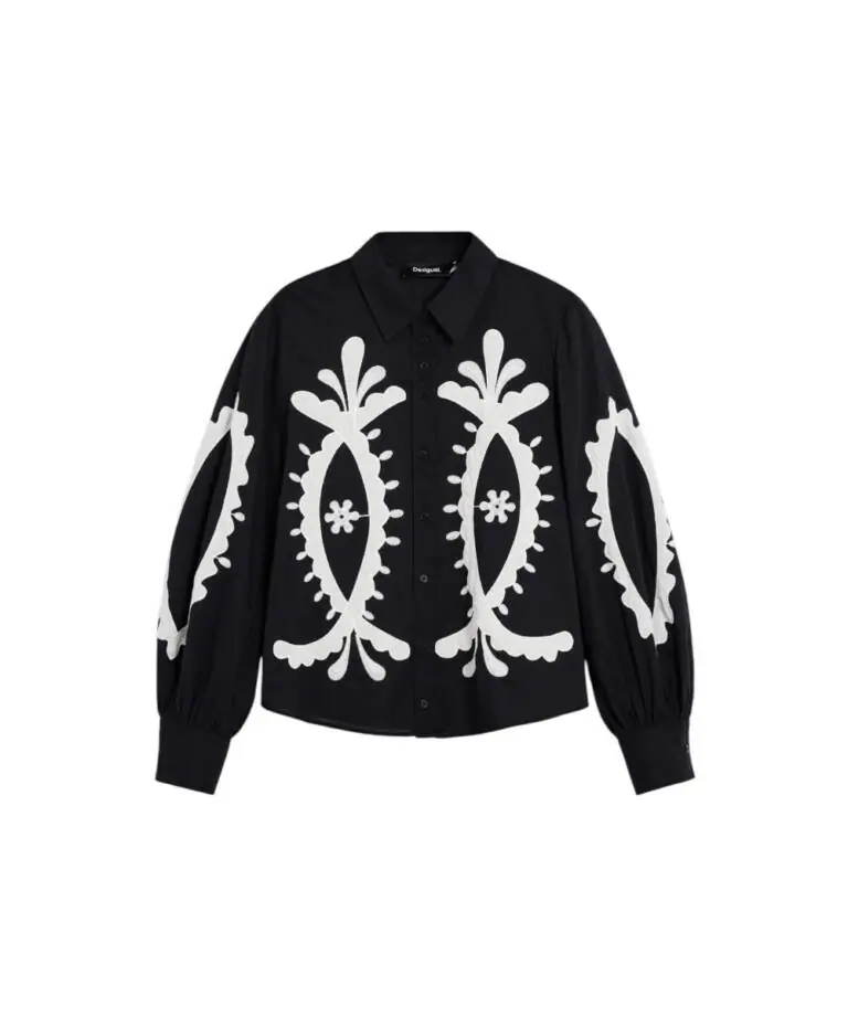 Desigual - Γυναικείο Πουκάμισο Flora 26SWCW08-2000 Μαύρο