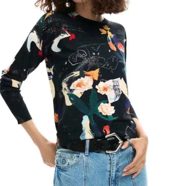 Desigual - Γυναικείο Πουλόβερ Nantes 26SWJF35-2000 Μαύρο 26SWJF35-2000