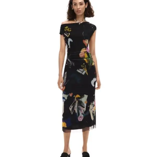 Desigual - Γυναικείο Φόρεμα Delaware 26SWVK29-2000 Μαύρο 26SWVK29-2000