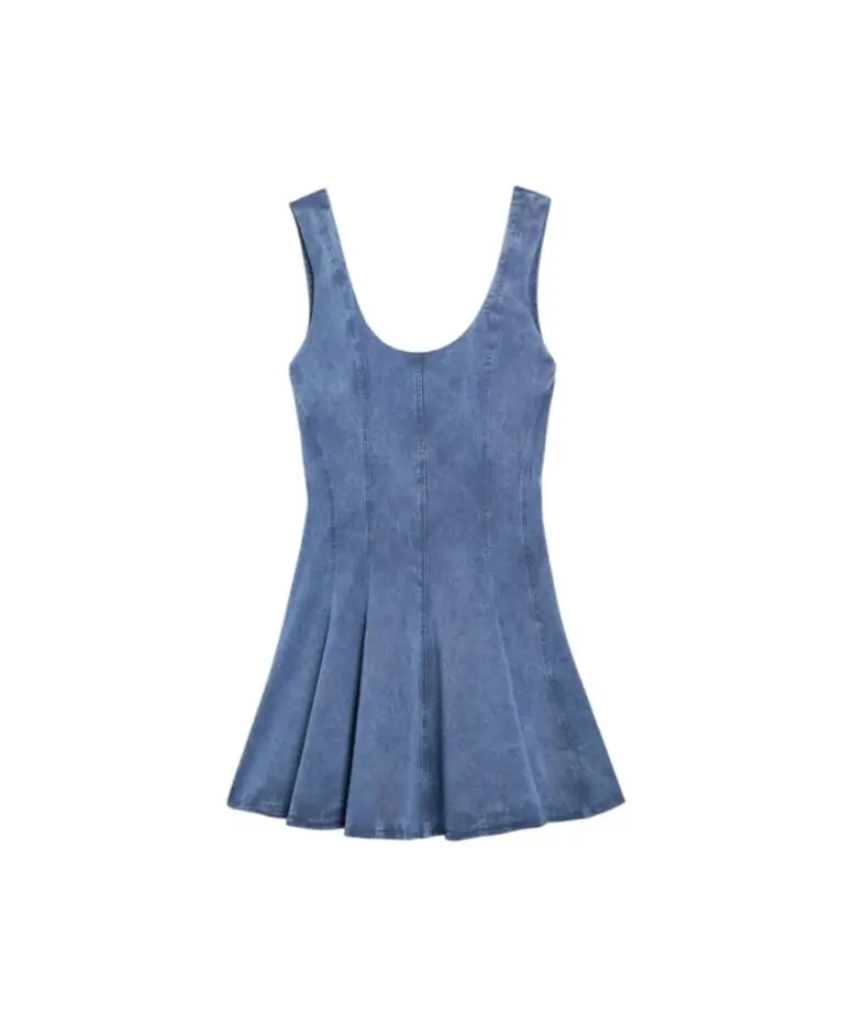 Desigual - Γυναικείο Φόρεμα Mini Skater Pink 26SWVW49-5057 Μπλε