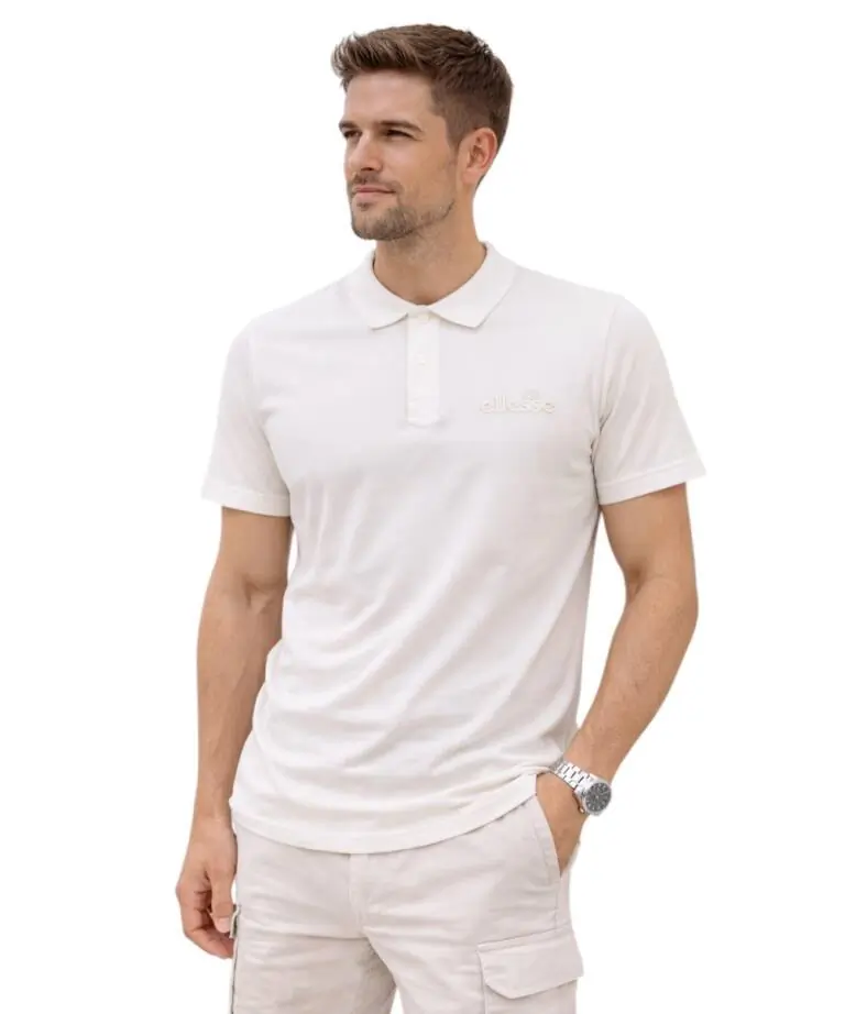 Ellesse - Ανδρικό Κοντομάνικο T-Shirt Polo Leonardo EHM217S26-001 Λευκό