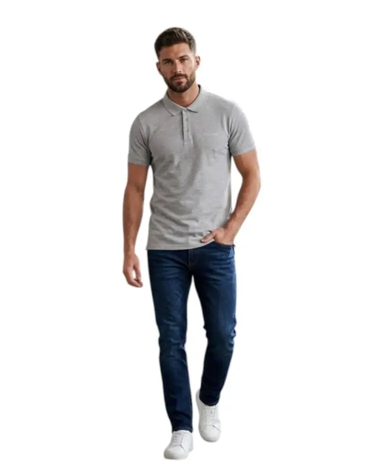 Ellesse - Ανδρικό Κοντομάνικο T-Shirt Polo Leonardo EHM217S26-GM03 Γκρι