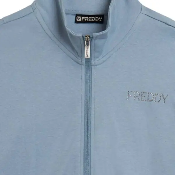 Freddy - Γυναικείο Σετ Φόρμας Zip And High Neck (Tracksuit) S26WTRK7-C57N Σιέλ/Μαύρο S26WTRK7-C57N