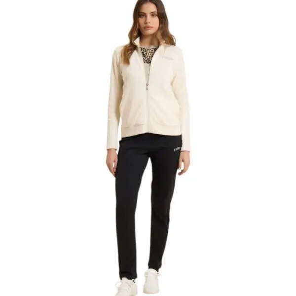 Freddy - Γυναικείο Σετ Φόρμας Zip And High Neck (Tracksuit) S26WTRK7-W33N Μπεζ/Μαύρο S26WTRK7-W33N