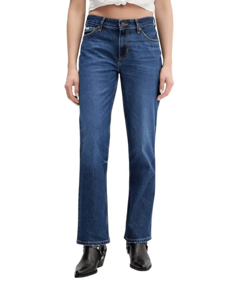 Guess - Γυναικείο Παντελόνι Τζιν G08 Mid Rise Straight W5YA98D6328-IJAG Μπλε