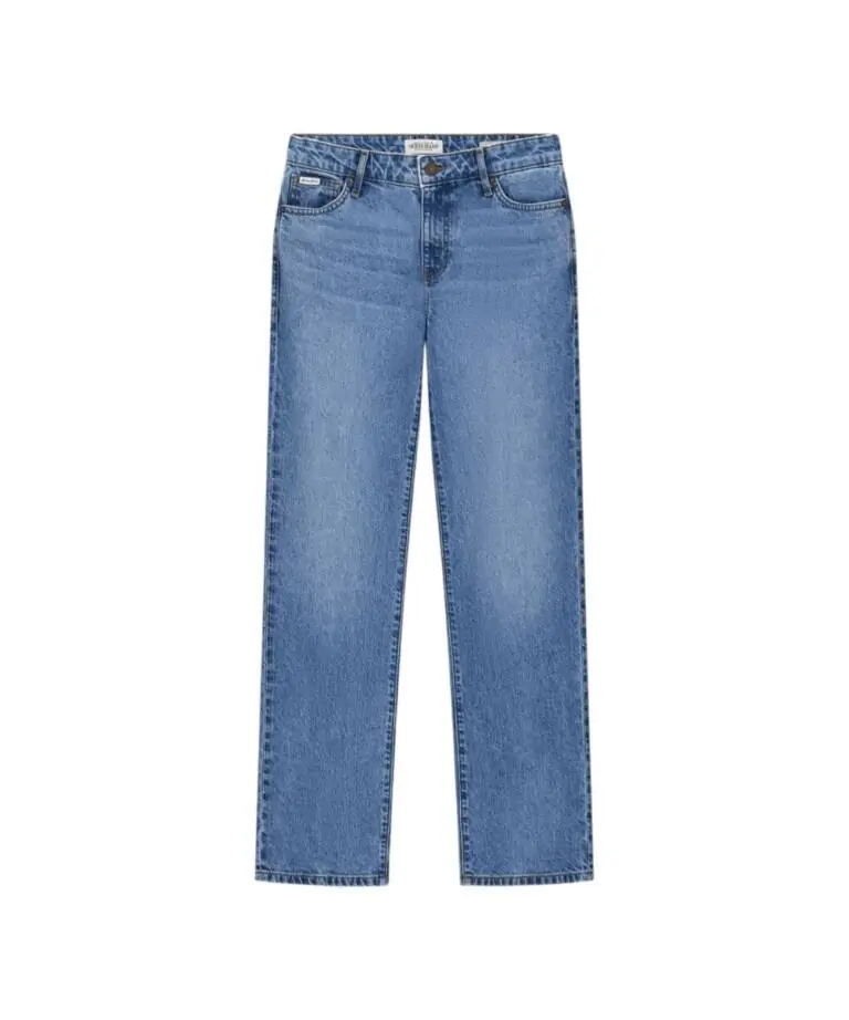 Guess - Γυναικείο Παντελόνι Τζιν G08 Mid Rise Straight W5YA98D6332-INLV Μπλε