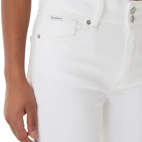 Guess - Γυναικείο Παντελόνι Τζιν High Rise Capri W6GA2GD0131-GJOV Λευκό W6GA2GD0131-GJOV