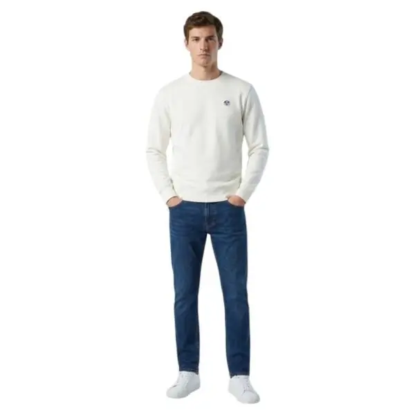 North Sails- Ανδρικό Φούτερ Hoodie Regular Fit 993035-000-0101 Λευκό