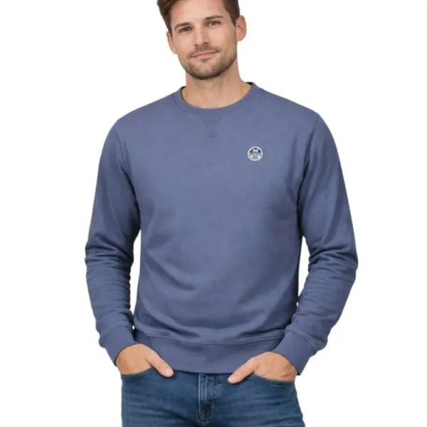 North Sails- Ανδρικό Φούτερ Hoodie Regular Fit 993035-000-0772 Μπλε Ουρανού