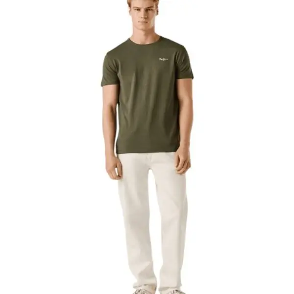 Pepe Jeans - Ανδρικό T-shirt Original Basic PM5010180-728 Χακί PM5010180-728