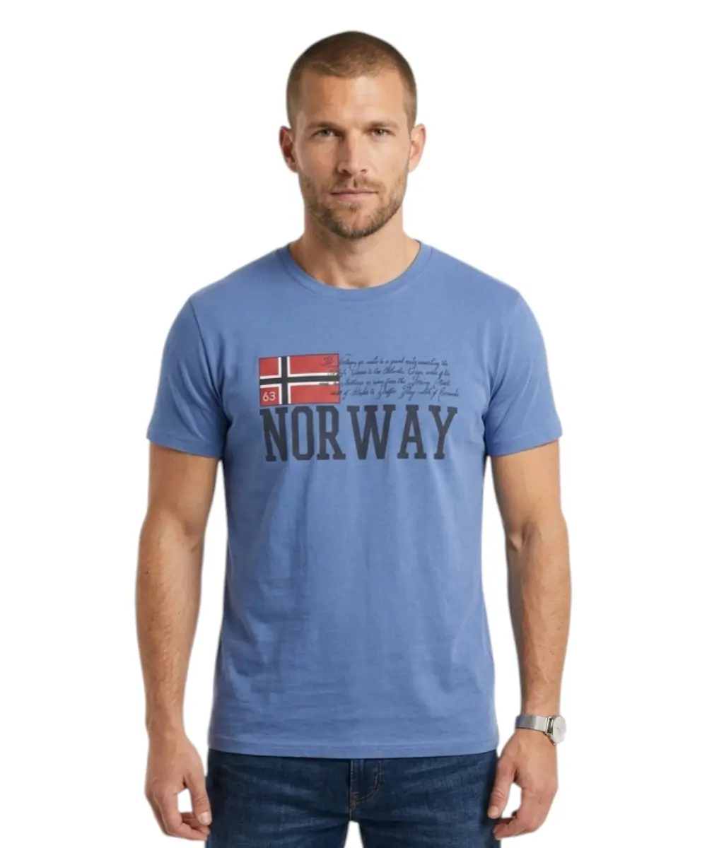 Norway Nautical School - Ανδρικό T-shirt Κοντομάνικο 846020-DENIM Μπλε