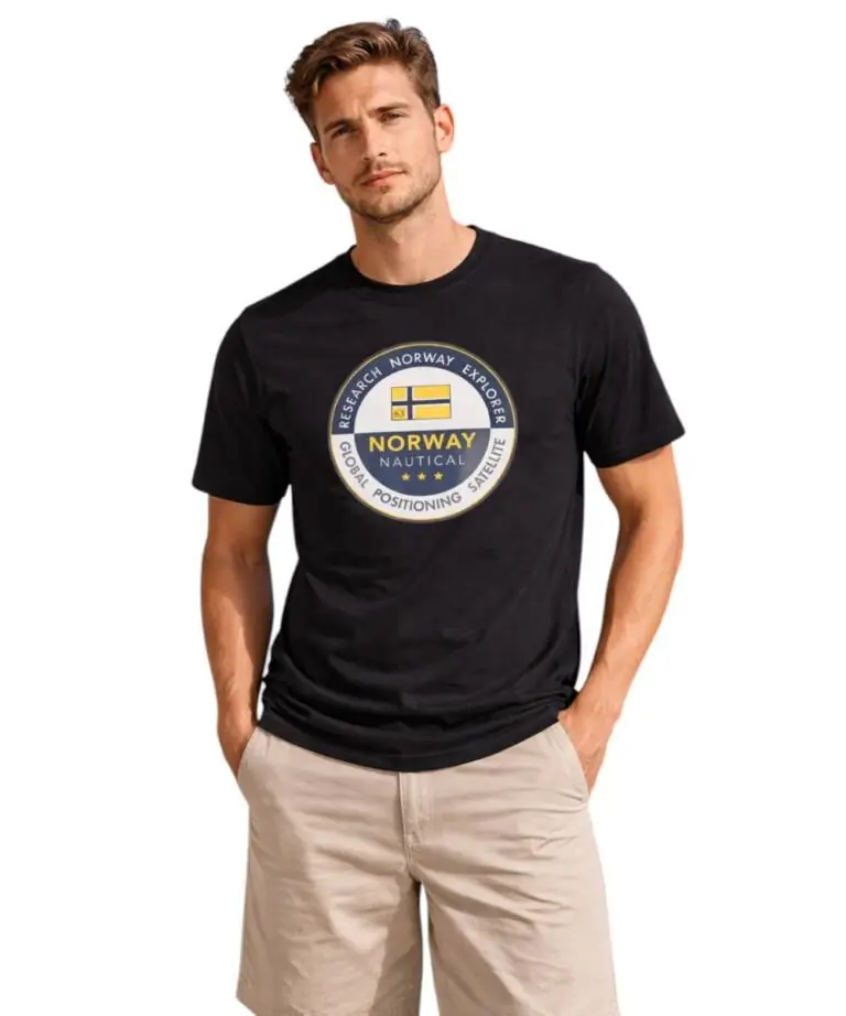 Norway Nautical School - Ανδρικό T-shirt Κοντομάνικο 856029-BLACK Μαύρο
