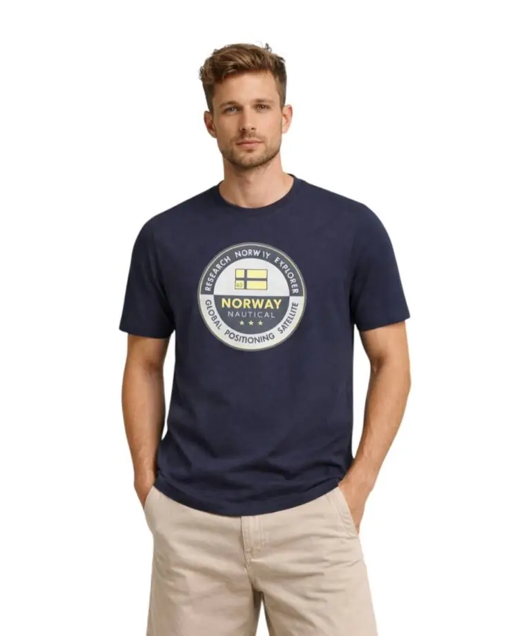 Norway Nautical School - Ανδρικό T-shirt Κοντομάνικο 856029-NAVY Μπλε Ναυτικό