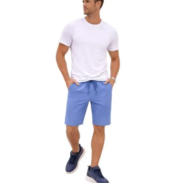 Superga - Ανδρικό Παντελόνι Σορτς French Terry S263430-400 Γαλάζιο