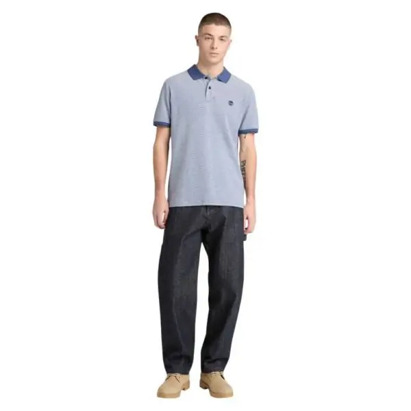 Timberland - Ανδρικό T-shirt Polo Oyster River Oxford Regular Fit TB0A2EC2-EYO Μπλε TB0A2EC2EYO