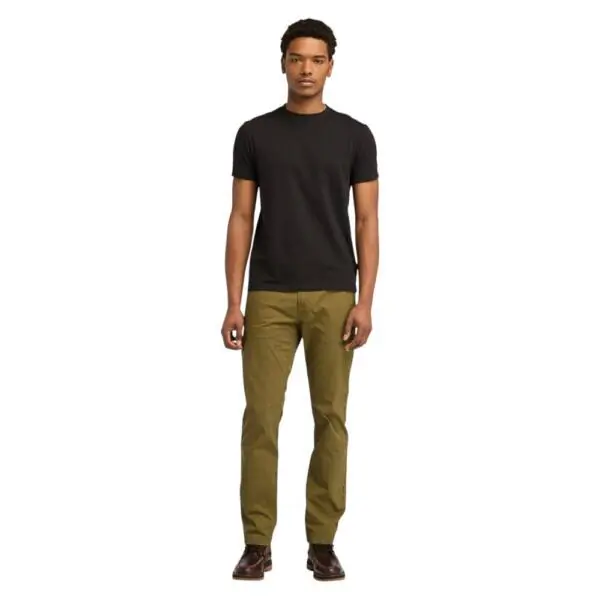 Timberland - Ανδρικό T-shirt SS Dunstan River Jersey Crew Tee Slim Fit TB0A2BPR-X65 Μαύρο TB0A2BPRX65