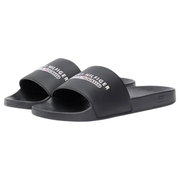 Tommy Hilfiger - Ανδρικές Παντόφλες Raised Pool Slide FM0FM05761-BDS Μαύρο FM0FM05761-BDS