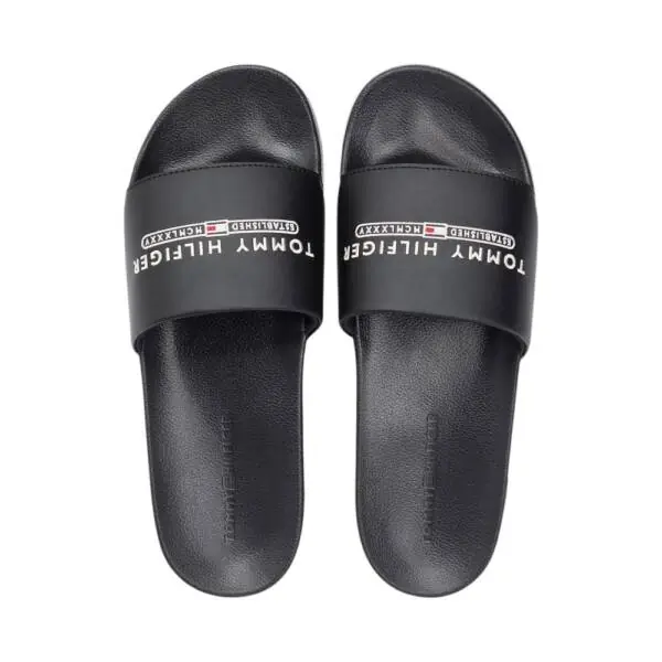 Tommy Hilfiger - Ανδρικές Παντόφλες Raised Pool Slide FM0FM05761-BDS Μαύρο FM0FM05761-BDS