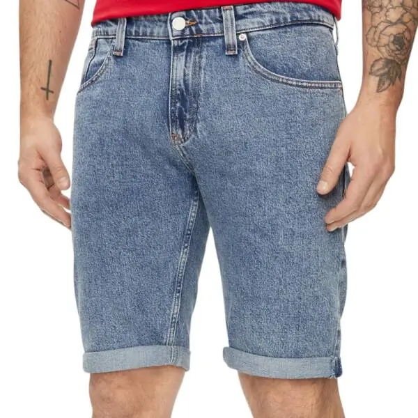 Tommy Hilfiger - Ανδρική Βερμούδα Σορτς Ronnie Slim Fit DM0DM19155-1A4 Μπλε