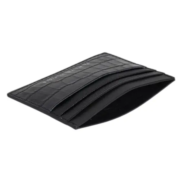 Tommy Hilfiger - Ανδρική θήκη καρτών Texture Leather Credit Cardholder AM0AM12318-BDS Μαύρο AM0AM12318-BDS