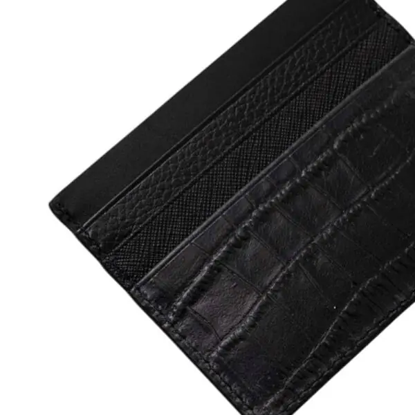 Tommy Hilfiger - Ανδρική θήκη καρτών Texture Leather Credit Cardholder AM0AM12318-BDS Μαύρο AM0AM12318-BDS