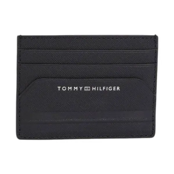 Tommy Hilfiger - Ανδρική θήκη καρτών Th Monotype cc Holder AM0AM10980-BDS Μαύρο