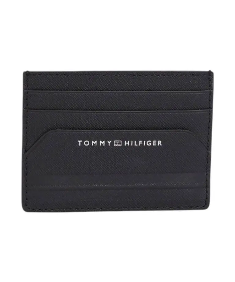 Tommy Hilfiger - Ανδρική θήκη καρτών Th Monotype cc Holder AM0AM10980-BDS Μαύρο
