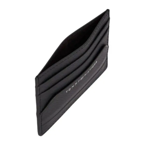 Tommy Hilfiger - Ανδρική θήκη καρτών Th Monotype cc Holder AM0AM10980-BDS Μαύρο AM0AM10980-BDS
