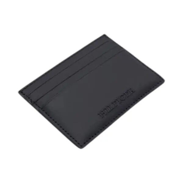 Tommy Hilfiger - Ανδρική θήκη καρτών Th Monotype cc Holder AM0AM12508-BDS Μαύρο AM0AM12508-BDS