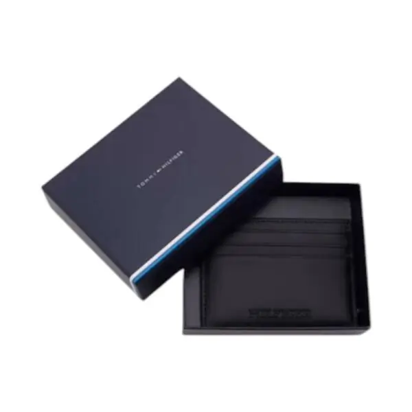 Tommy Hilfiger - Ανδρική θήκη καρτών Th Monotype cc Holder AM0AM12508-BDS Μαύρο AM0AM12508-BDS