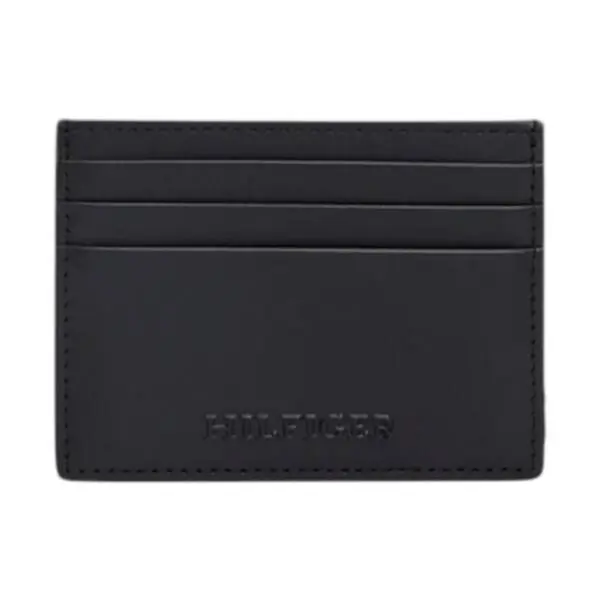 Tommy Hilfiger - Ανδρική θήκη καρτών Th Monotype cc Holder AM0AM12508-BDS Μαύρο