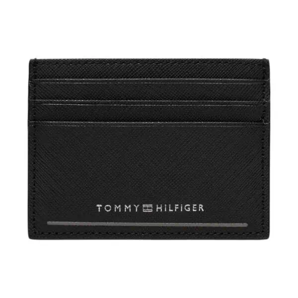 Tommy Hilfiger - Ανδρική θήκη καρτών Th Saffiano Cc Holder AM0AM11863-BDS Μαύρο