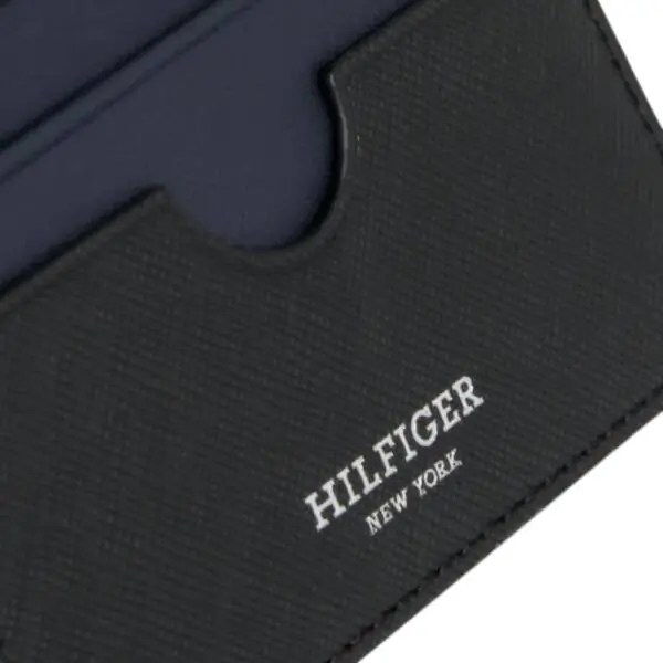 Tommy Hilfiger - Ανδρική θήκη καρτών Th Saffiano Cc Holder AM0AM12193-BDS Μαύρο AM0AM12193-BDS