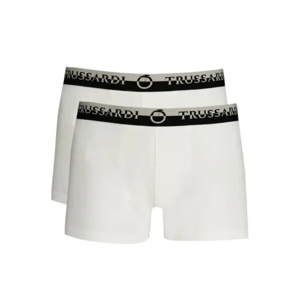 Trussardi Jeans- Ανδρικά Μποξεράκια 2Pack TRU2UTR03-01WHIT Λευκό TRU2UTR03-01WHIT