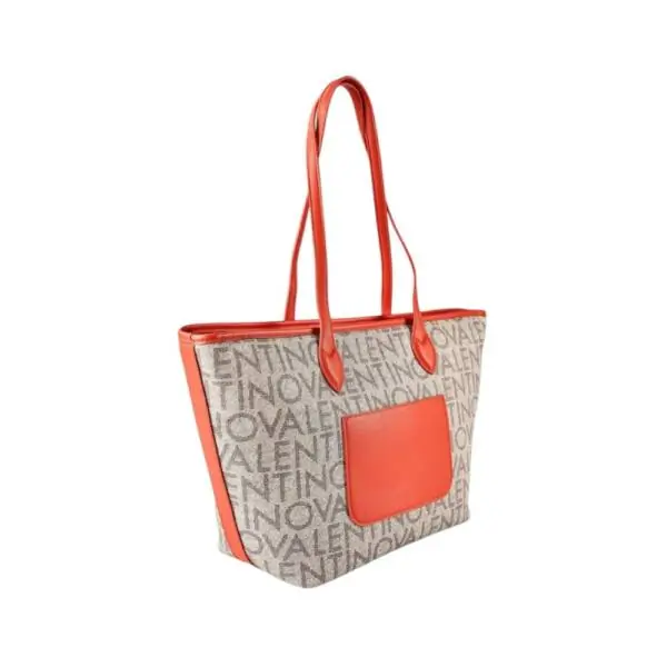 Valentino Bags - Γυναικεία Τσάντα Ώμου Logo Tote Bag VBSA1F02-466 Μπεζ/Πορτοκαλί VBSA1F02-466