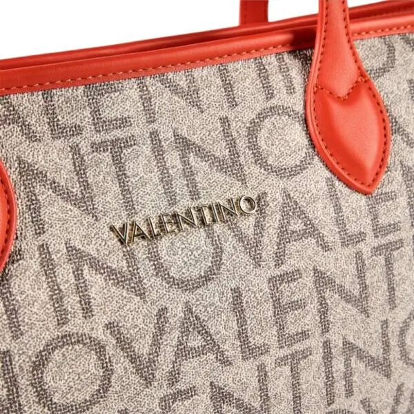 Valentino Bags - Γυναικεία Τσάντα Ώμου Logo Tote Bag VBSA1F02-466 Μπεζ/Πορτοκαλί VBSA1F02-466