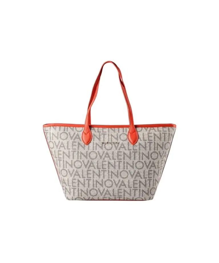 Valentino Bags - Γυναικεία Τσάντα Ώμου Logo Tote Bag VBSA1F02-466 Μπεζ/Πορτοκαλί