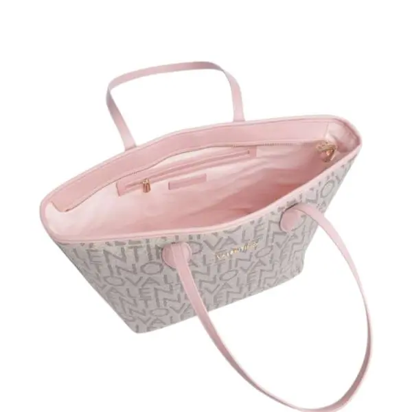 Valentino Bags - Γυναικεία Τσάντα Ώμου Logo Tote Bag VBSA1F02-F30 Μπεζ/Ροζ VBSA1F02-F30